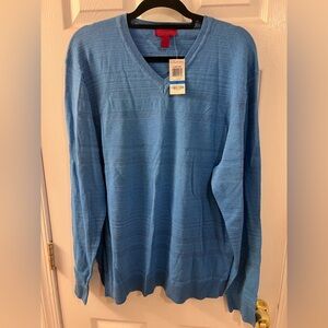 Alfani Men's Sky Blue V-Neck Sweater